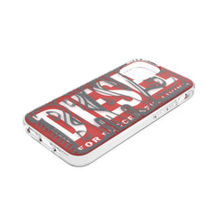 DIESEL - Cover semi-trasparente con scritta DIESEL colore rosso compatibile con Apple iPhone 12 Mini