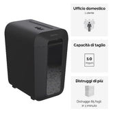 Distruggi documenti a frammento LX65 da scrivania