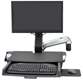BRACCIO SIT-STAND COMBO STYLEVIEW® CON SUPERFICIE DI LAVORO (ALLUMINIO)