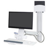 SISTEMA SIT-STAND COMBO STYLEVIEW® CON SUPPORTO PER CPU PICCOLO (BIANCO)
