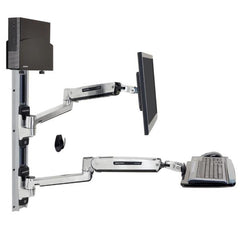 SISTEMA PER LAVORARE SEDUTI E IN PIEDI LX-SUPPORTO PER CPU PICCOLO (ALLUMINIO)
