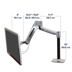 BRACCIO DA SCRIVANIA LX HD SIT-STAND (ALLUMINIO)