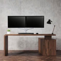 BRACCIO PER DOPPIO MONITOR DA SCRIVANIA LX (BIANCO)