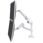 BRACCIO PER DUE MONITOR SOVRAPPOSTI LX (BIANCO)