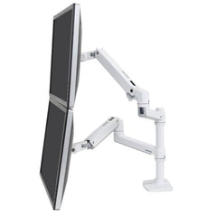 BRACCIO PER DUE MONITOR SOVRAPPOSTI LX (BIANCO)