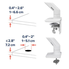 BRACCIO DA SCRIVANIA HX CON SNODO HK HEAVY-DUTY (BIANCO)