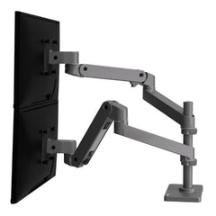 BRACCIO PER DOPPIO MONITOR LX PRO DUAL (GRIGIO SCURO)