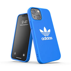 ADIDAS ORIGINALS - Cover in TPU flessibile con bordi rialzati colore azzurro compatibile con Apple iPhone 13 Mini