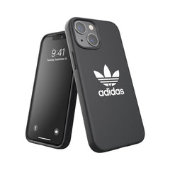 ADIDAS ORIGINALS - Cover in silicone con bordi rialzati colore nero compatibile con Apple iPhone 13 Mini