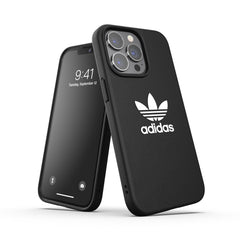 ADIDAS ORIGINALS - Cover ADICOLOR in TPU flessibile e bordi rialzati colore nero compatibile con Apple iPhone 13 Pro/ iPhone 13