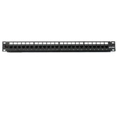 PANNELLO 1U PER 24 RJ45U NERO