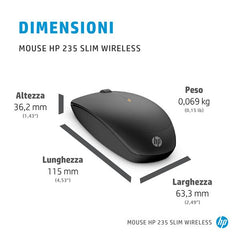 Mouse wireless slim HP 235