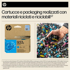 Cartuccia di inchiostro ciano originale HP 937e EvoMore
