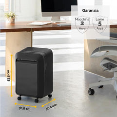 Distruggi documenti a microframmento LX211 per piccolo ufficio con INTELLIBAR nero