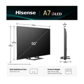 50 A79Q QLED 4K UHD SMART VIDAA + SUBWOOFER POSTERIORE