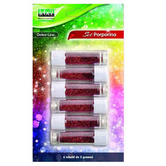 SET PORPORINA DA 3GR COLOR ROSSO