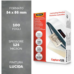 Pouches lucide 125 micron formato 54x86mm
