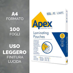 Pouches per plastificazione APEX - Leggeri, formato A4, finitura lucida