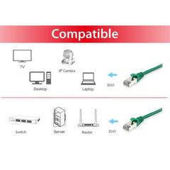 EQUIP - CAVO PATCH Cat.6 S/FTP, 250 MHz, 1 Gbps, PoE/PoE+/PoE++, LSZH, verde, 5.0m