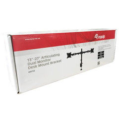 EQUIP - STAFFA DOPPIO MONITOR 13"-27" PAN & TILT ARTICOLATA DA SCRIVANIA, 360°