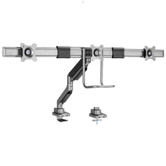 EQUIP - STAFFA TRIPLO MONITOR 17"-27" PAN & TILT DA SCRIVANIA