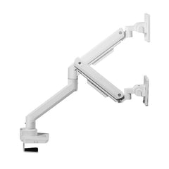 EQUIP - STAFFA MONITOR 17"-49" ROBUSTO PAN & TILT DA SCRIVANIA, BIANCO