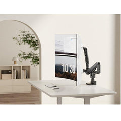EQUIP - STAFFA DOPPIO MONITOR 17"-35" ROBUSTO PAN & TILT DA SCRIVANIA, NERO