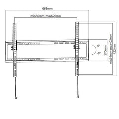 EQUIP - STAFFA TV PARETE 37"-70" Tilt Ultra Slim