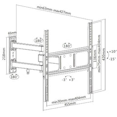 EQUIP - STAFFA TV 32"-55" ARTICOLATA
