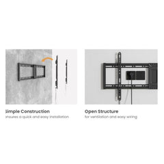 EQUIP - STAFFA TV PARETE 43"-95" Tilt, Sottile