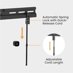 EQUIP - STAFFA DI MONTAGGIO A PARETE per TV senza fori da 37"-86" (per pariti in cartongesso)