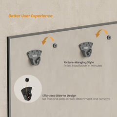 EQUIP - STAFFA DI MONTAGGIO A PARETE per TV senza fori da 32"-100" (adatto a parete in cartongesso)