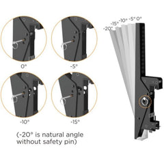 EQUIP - STAFFA TRIPLA TV DA SOFFITTO 45"-50"