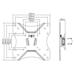 EQUIP - STAFFA TV PARETE 23"-43" Slim