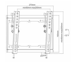 EQUIP - STAFFA TV PARETE 23"-43" SLIM PROFILE TILT
