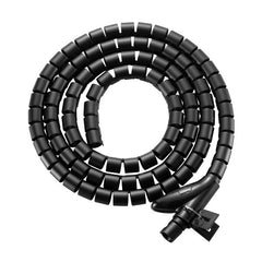 EQUIP - CANALINA A SPIRALE PER CAVI, Nera, 1.0m