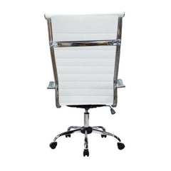 EQUIP - SEDIA DA UFFICIO ERGONOMICA, Rivestimento a coste, schienale alto, Bianco