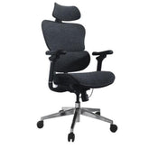EQUIP - SEDIA DA UFFICIO ERGONOMICA PREMIUM, con poggiatesta e braccioli, Blu/Nera