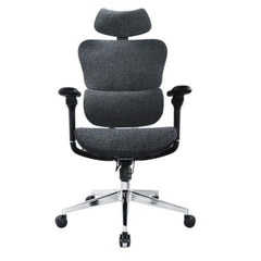 EQUIP - SEDIA DA UFFICIO ERGONOMICA PREMIUM, con poggiatesta e braccioli, Blu/Nera