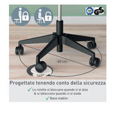 Leitz Ergo Sgabello Active con Ruote e Seduta Comfort Oscillante