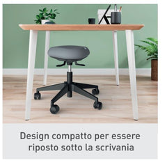 Leitz Ergo Sgabello Active con Ruote e Seduta Comfort Oscillante