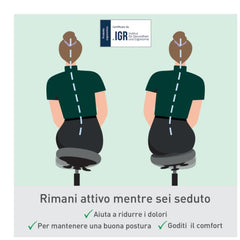 Leitz Ergo Sgabello Active con Ruote e Seduta Comfort Oscillante