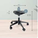 Leitz Ergo Sgabello con Ruote e Seduta Comfort