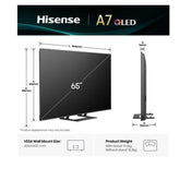 65 A79Q QLED 4K UHD SMART VIDAA + SUBWOOFER POSTERIORE