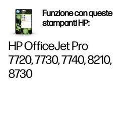 Confezione da 4 cartucce di inchiostro nero, ciano, magenta, giallo originali HP 953