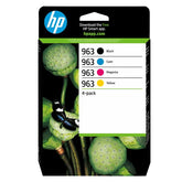 Confezione da 4 cartucce di inchiostro nero, ciano, magenta, giallo originali HP 963