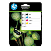 Confezione da 4 cartucce di inchiostro nero, ciano, magenta, giallo originali HP 912