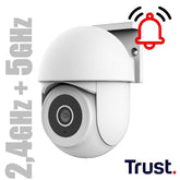 TELECAMERA SICUREZZA IPCAM 360° DA ESTERNO WI-FI 2,4GHz + 5 GHz - TRUST IPCAM-3900 CAMERA OUTDOOR - BIANCO