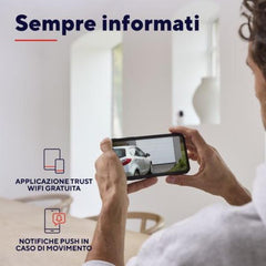 TELECAMERA SICUREZZA IPCAM 360° DA ESTERNO WI-FI 2,4GHz + 5 GHz - TRUST IPCAM-3900 CAMERA OUTDOOR - BIANCO