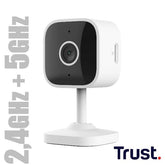 TELECAMERA SICUREZZA IPCAM FISSA DA INTERNO WI-FI 2,4GHz + 5 GHz - TRUST IPCAM-2900 INDOOR - BIANCO